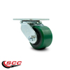 Service Caster 3.25 Inch Green Poly on Cast Iron Wheel Swivel Caster with Roller Bearing SCC SCC-30CS3420-PUR-GB